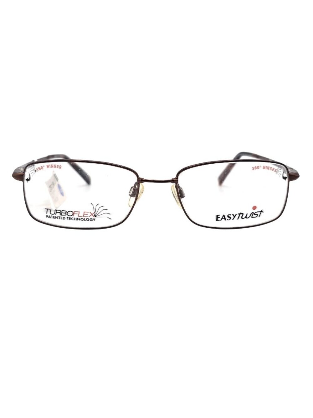 EasyTwist ET872 TurboFlex Eyeglasses Brown Rectangular Frame 53-17-140